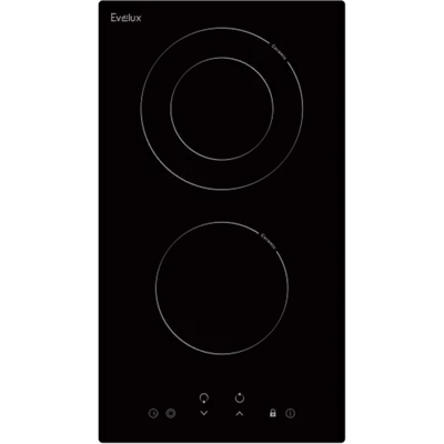 Варочная панель EVELUX HEV 321 B, электрическая, 2 конфорки, 3200Вт, чёрная