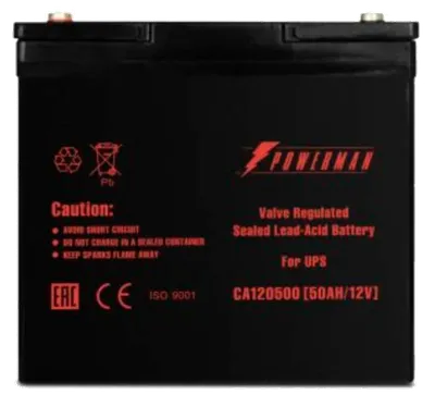 АКБ POWERMAN POWERMAN Battery 12V/50AH, 12В, 50Ач, AGM