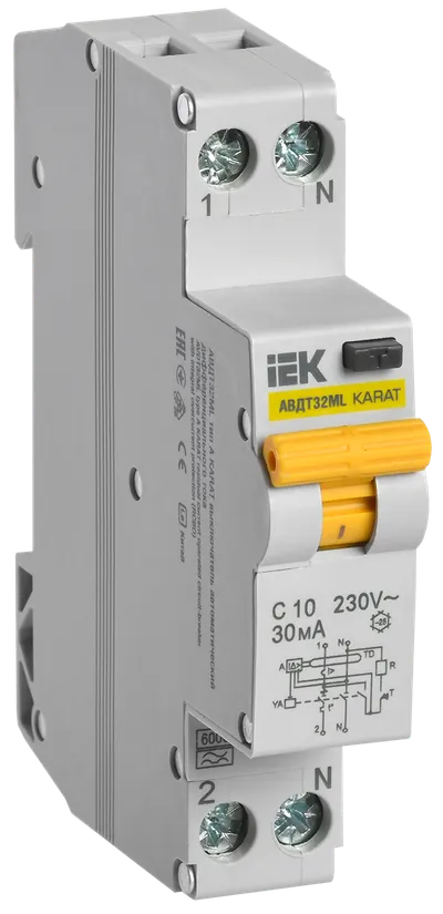 АВДТ IEK АВДТ32ML KARAT, тип A, C10, 30 мА, 1 модуль