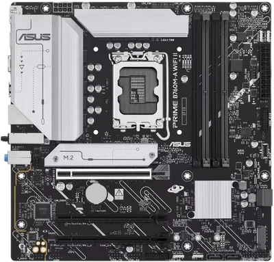 Материнская плата ASUS PRIME B760M-A WIFI II, LGA1700, Intel B760, 4xDDR5, 2xM.2, mATX