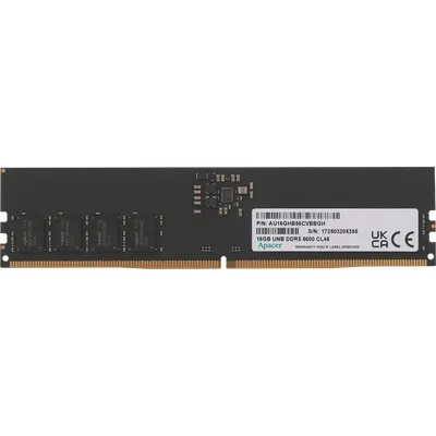 Оперативная память Apacer FL.16G2C.PKH, DDR5, 16ГБ, 5600MHz, DIMM CL40