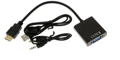 Адаптер GoPower 00-00027496, HDMI (M) — VGA (F), с питанием