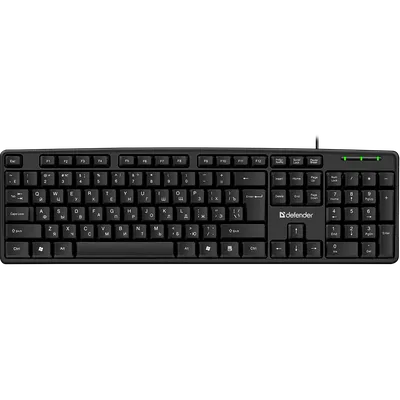 Клавиатура DEFENDER 45522, проводная, USB, 104 клавиши, черная