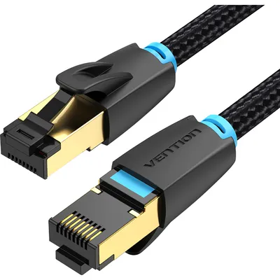 Патч-корд Vention IKGBD, SFTP cat.8, 0.5м, RJ45, черный