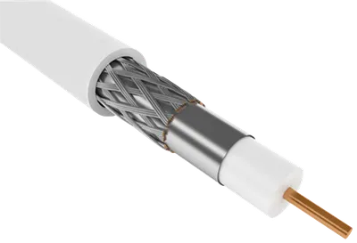 Кабель коаксиальный ITK CC1-R6F1-111-300-G, RG-6, 75Ом, 300м, белый