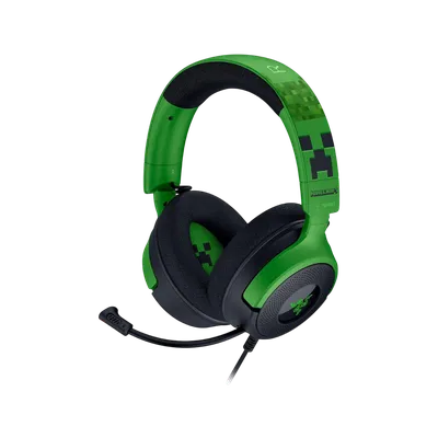 Гарнитура Razer Kraken V4 X Minecraft Ed., RZ04-05180200-R3M1, виртуальный 7.1, 40мм, 32 Ом