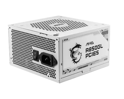 Блок питания MSI MAG A850GL PCIE5, 850W, 80+ Gold, ATX 3.0, Full modular