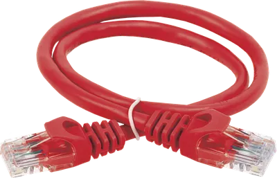 Патч-корд ITK PC04-C5EU-05M, U/UTP Cat.5e, 0,5 м, RJ45–RJ45, красный