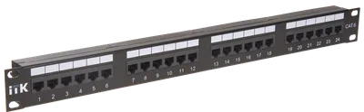 Патч-панель ITK PP24-1UC6U-D05, 1U, 24 порта, кат.6 UTP
