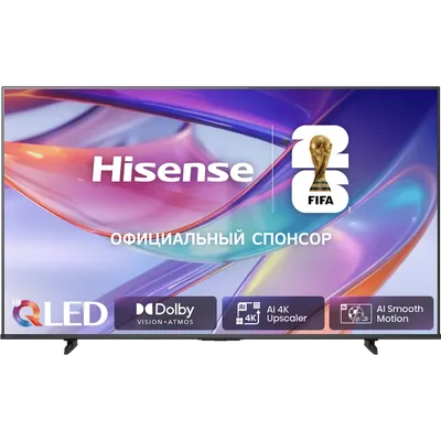 Телевизор Hisense 43E7S RU, 43", QLED 4K Ultra HD, 3840x2160, Smart TV, Wi-Fi