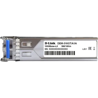 Трансивер D-Link 310GT/A1A, SFP, 1000Base-LX, одномодовый, LC, 10 км