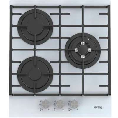 Варочная панель Korting HGG 4825 CTW, газовая, 3 конфорки, WOK, стекло