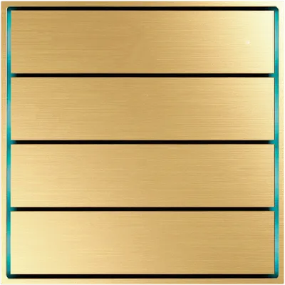 Модуль кнопочный Donel DPF8371GG, KNX, 4 группы, глянцевое золото