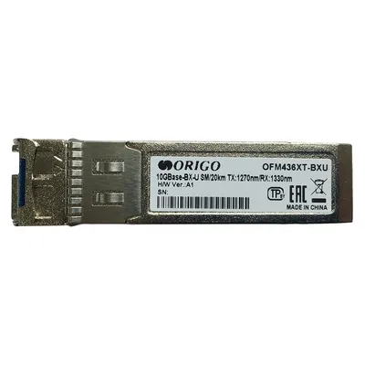 Трансивер ORIGO OFM436XT-BXU/20KM/A1A, SFP+ 10GBase-BX-U, Simplex LC, 1270/1330 нм, 20 км