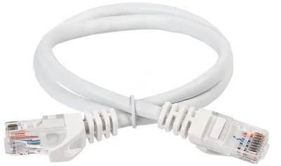 Патч-корд ITK PC08-C5EUL-05M, UTP, Cat.5E, 0.5м, белый, LSZH