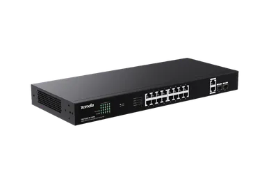 Коммутатор Tenda TEG1120P-16-150W, неуправляемый PoE, 16×1GbE PoE + 2×SFP, 150 Вт