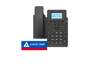 IP-телефон Флат Flat-Phone C10P/RU, 2 SIP-аккаунта, 2×10/100BASE-T, PoE, ЖК-дисплей