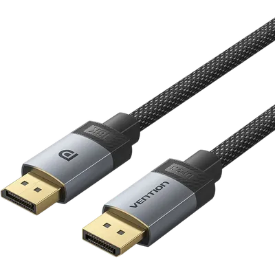 Кабель Vention HGBHH, DisplayPort v2.1 20M/20M, 2м, тканевая оплетка