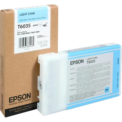 Картридж струйный Epson C13T603500, светло-голубой, 220мл, для St Pro 7800/9800