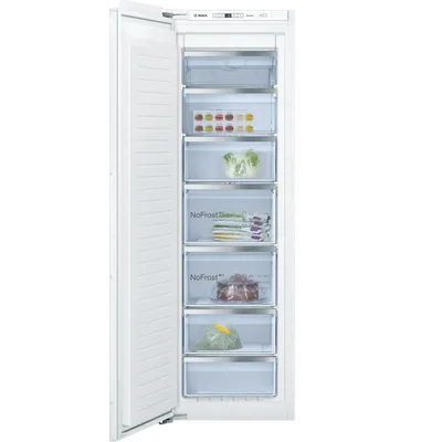 Морозильный шкаф Bosch GIN81AEF0U, встраиваемый, 212 л, A++, 7 ящиков