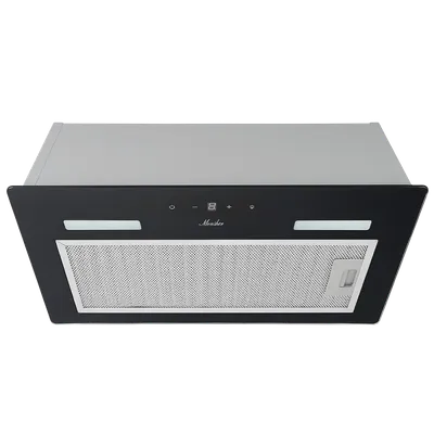 Вытяжка Monsher MASSY 60 Noir, встраиваемая, 52 см, 650 м³/ч, 3 скорости, LED