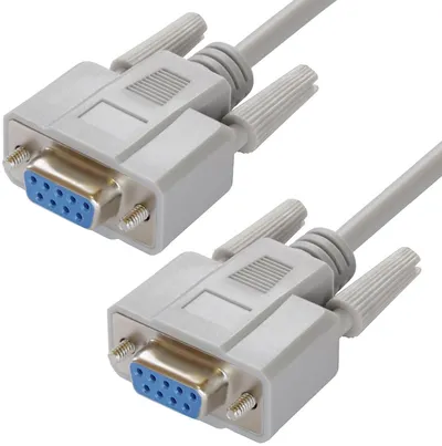 Кабель GCR GCR-DB9CF2F-1.0m, COM RS-232, DB9 9F/9F, 1.0м, серый
