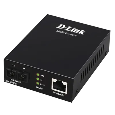 Медиаконвертер D-Link DMC-F60SC/B1A, 1×100Base-TX, 1×100Base-FX SC, 60 км