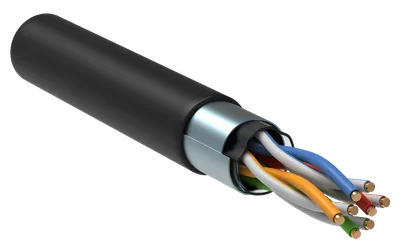Кабель ITK LC3-C5E04-329, F/UTP кат.5E, 4 пары, LSZH, 305м, черный