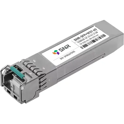 Модуль SFP+ SNR SNR-SFP+W37-60, 10G, 1330нм, 60 км, SMF