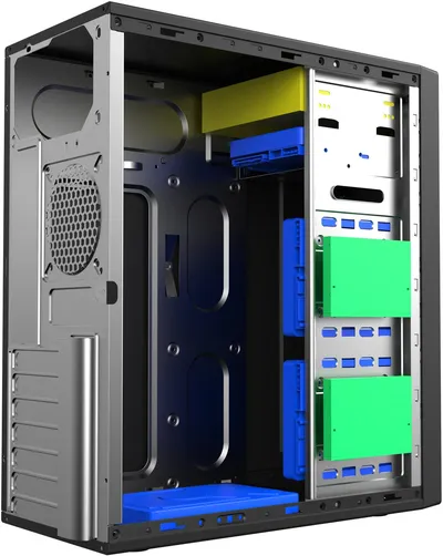 Корпус FoxLine FL-301-FZ450R, Midi-Tower, ATX/microATX, 450 Вт, 4×USB 2.0