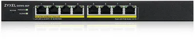 Коммутатор Zyxel GS1915-8EP-EU0101F, Smart L2 PoE+, 8×GE PoE, бюджет 60 Вт