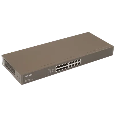 Коммутатор Tenda TEG1016G, неуправляемый L2, 16×1 Гбит/с, 32 Гбит/с, в стойку