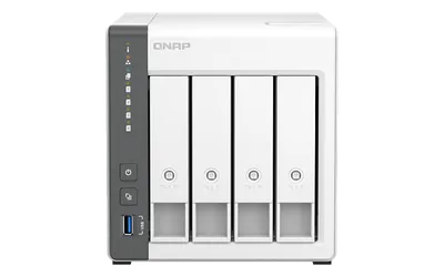 Сетевое хранилище QNAP D4 (REV. C), 4×HDD, ARM Cortex-A55, 4 ГБ RAM, 2.5GbE