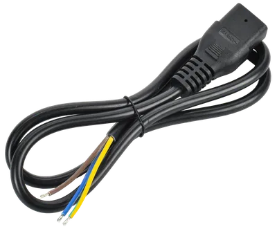 Кабель питания ITK PC-C19-1M, C19, 3×1,5 мм², 16 А, 1 м