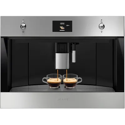 Кофемашина SMEG CMS4303XRU, встраиваемая, 1350 Вт, 2,4 л, зерновой и молотый кофе