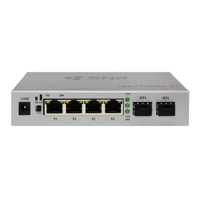 Коммутатор SNR SNR-S1904GP-2S, неуправляемый L2, 4×1GbE PoE, 2×SFP
