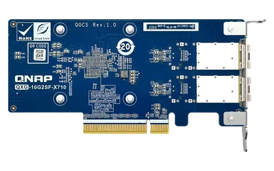 Сетевая карта QNAP QXG-10G2SF-X710, PCIe Gen3 x8, 2×SFP+ 10G/1G