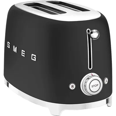 Тостер SMEG TSF01BLMEU, 2 ломтика, 6 уровней, черный матовый