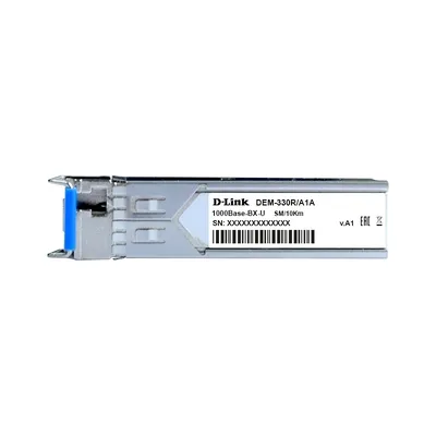 SFP-трансивер D-Link 330R/10KM/A1A, 1000Base-BX-U, 10км, Simplex LC
