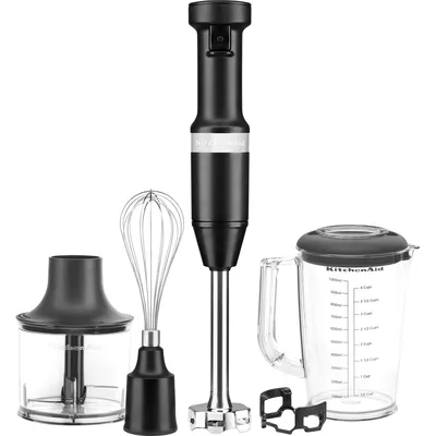 Блендер погружной KitchenAid 5KHBV83EBM, матовый черный