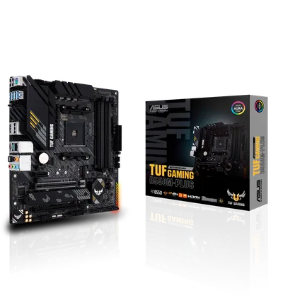 Материнская плата ASUS TUF GAMING B550M-PLUS, AM4, micro-ATX, 4×DDR4, 2×M.2, PCIe 4.0