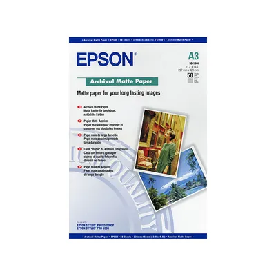 Фотобумага Epson C13S041344, A3, 192 г/м², матовая, 50 л