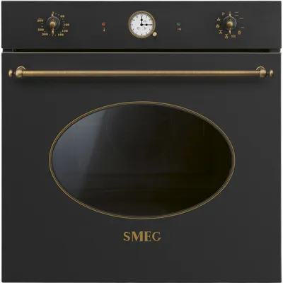 Духовой шкаф SMEG SFP68C1TAO, 60 см, 65 л, пиролиз, антрацит/латунь