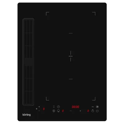 Варочная панель Korting HIBH 40980 NB, индукционная, с вытяжкой, 39 см, 2 конфорки