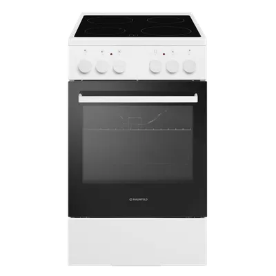 Плита электрическая Maunfeld MEC55CW07, стеклокерамика, 4 конфорки, 60 л, белая