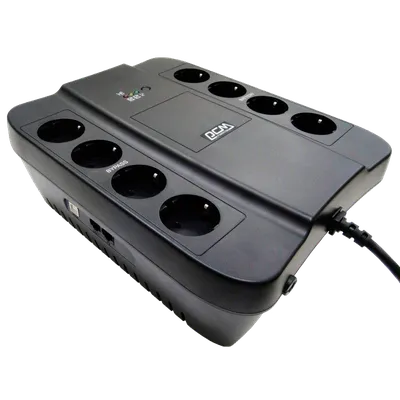 ИБП POWERCOM SPD-850U, Line-Interactive, 850 ВА/510 Вт, Tower, 8×Schuko, USB