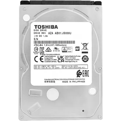 Жесткий диск Toshiba MQ04ABB400R, 4 ТБ, 2.5", SATA III, 5400 об/мин, 128 МБ