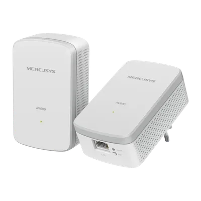 Комплект Powerline-адаптеров Mercusys MP300 KIT, AV600, 2 адаптера, 1×10/100 LAN