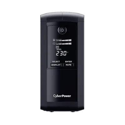 VP700ELCD - Источник бесперебойного питания линейно-интерактивный CyberPower VP700ELCD 700ВА/390Вт USB/RS-232/RJ11/45  (4 EURO)