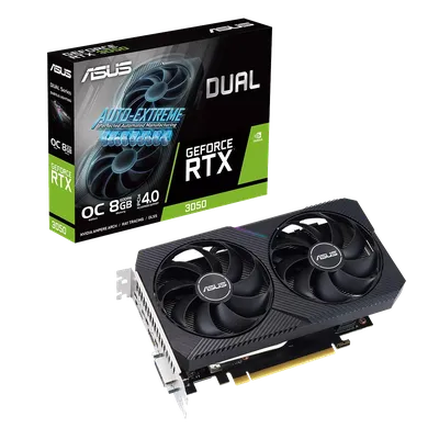 Видеокарта ASUS DUAL-RTX3050-O8G-V2, GeForce RTX 3050, 8GB GDDR6, 128bit